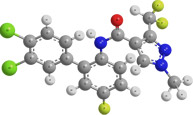 Биксафен - Трехмерная модель молекулы